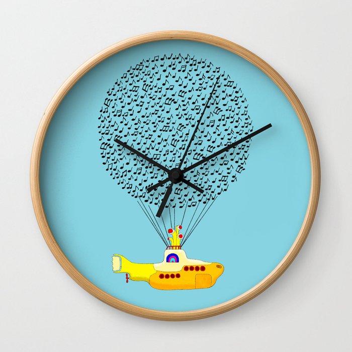 Musical Yellow Submarine Wall Clock
