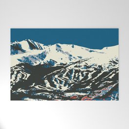 Blue Breckenridge Vintage Ski Poster Welcome Mat