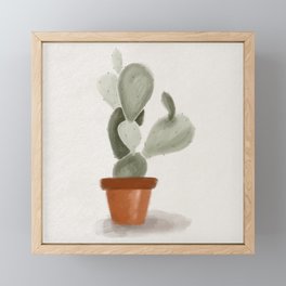 Watercolor Cactus Framed Mini Art Print