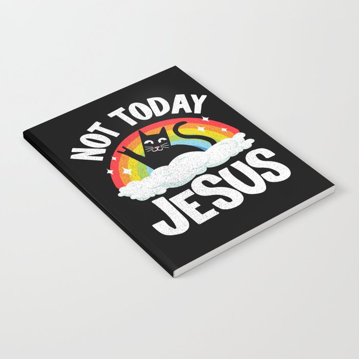 Not Today Jesus Funny Heavy Metal Notebook