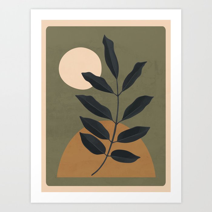 Abstract Art /Minimal Plant 40 Art Print