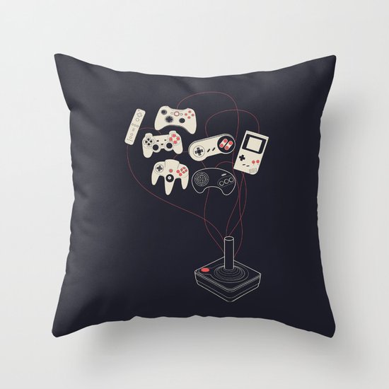Videogame Throw Pillow by Koning Society6