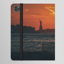 The Statue of Liberty at sunset in New York City iPad Folio Case