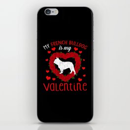 Dog Animal Hearts Day Bulldog My Valentines Day iPhone Skin