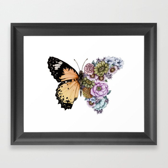 Butterfly in Bloom II Framed Art Print