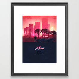 HOTLINE MIAMI ORIGINAL REVAMPED Framed Art Print