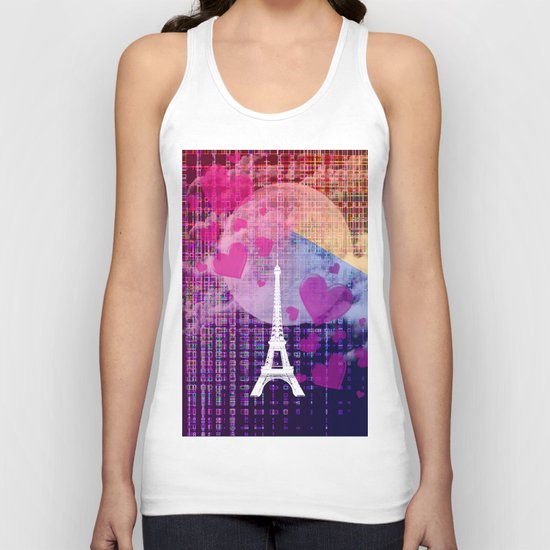 Paris Colours Unisex Tank Top