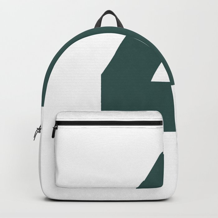 4 (Dark Green & White Number) Backpack