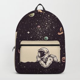 Under the Stars Backpack | Ink Pen, Cosmic, Digital, Galaxy, Sleeping, Blanket, Drawing, Planets, Cosmos, Surreal 