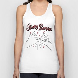 Pinky promise with love hearts best friend friendship gift pinky swear hands fingers friends forever Tank Top