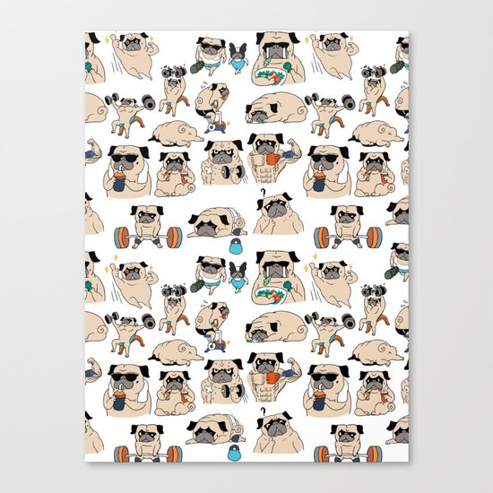 Pugsgym Canvas Print