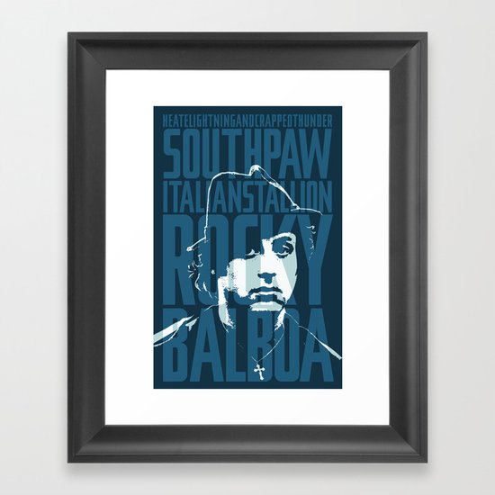 S6 / Art / Framed Art Prints / Rocky Balboa Minimal Vector Film Poster