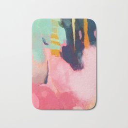 spring moon earth garden Bath Mat | Abstract, Oil, Pink, Salmon, Painting, Digital, Modern, Mixedmedia, Agatblue, Painted 