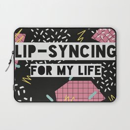 Lipsyncing for my life (Black)  Laptop Sleeve