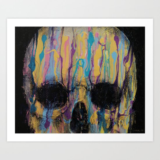 Psychedelic Skull Art Print
