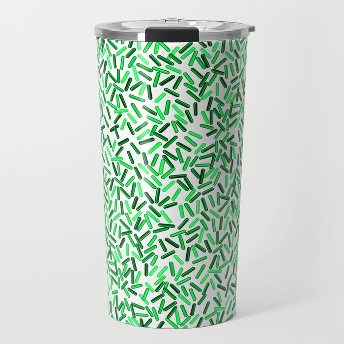 Green Sprinkles Pattern Travel Mug