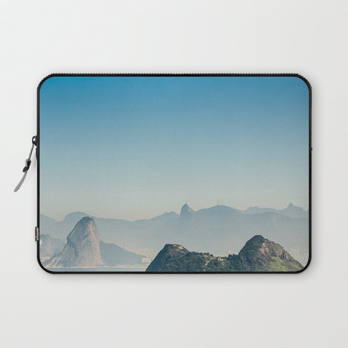 Brazil Photography - Rio De Janeiro Under The Blue Foggy Sky Laptop Sleeve