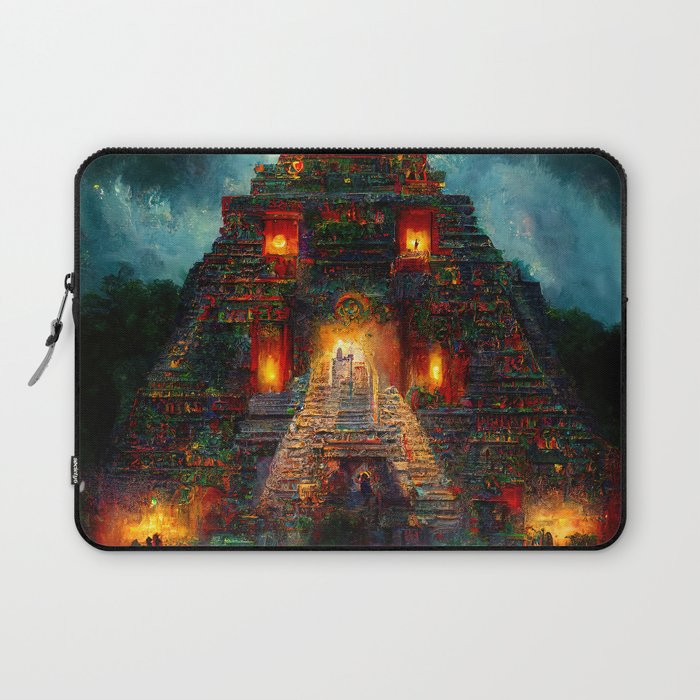 Ancient Mayan Temple Laptop Sleeve