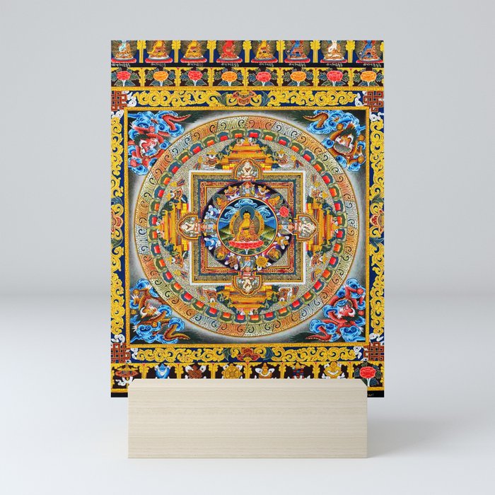 Buddhist Mandala Gold Tangka Wisdom Mini Art Print
