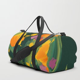 Abstract Floral Evening Duffle Bag