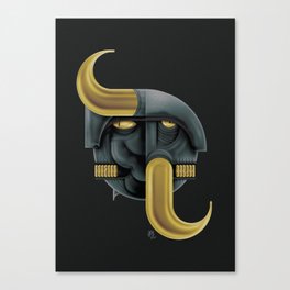 Demon heads - Gold Canvas Print