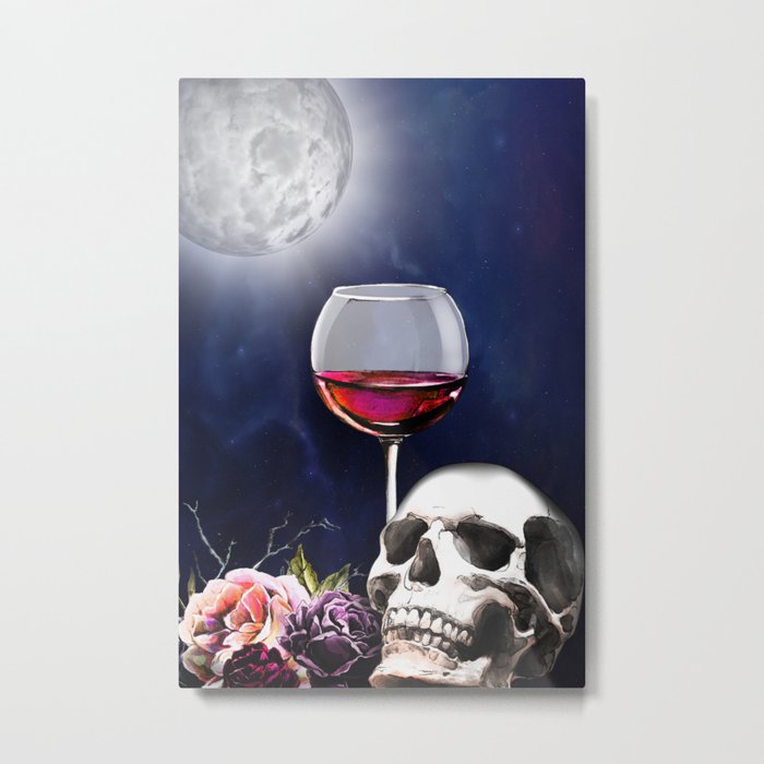 Wine and Roses Metal Print
