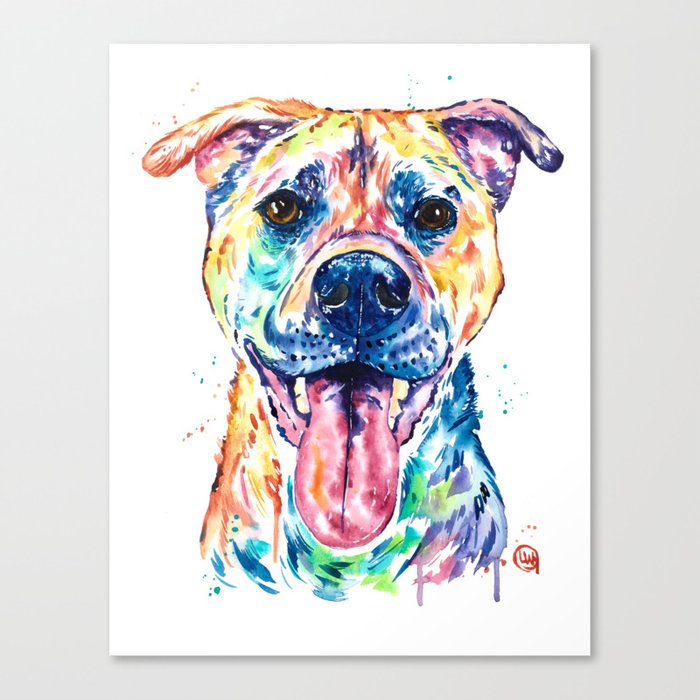 canvas painting dog