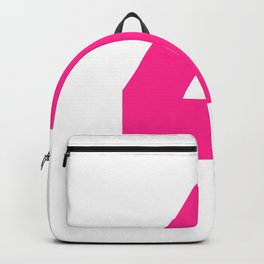 4 (Dark Pink & White Number) Backpack