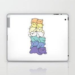 Genderfaun Flag Pride Lgbtq Cute Bear Pile Laptop Skin