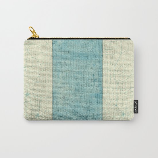 Kansas State Map Blue Vintage Carry-All Pouch