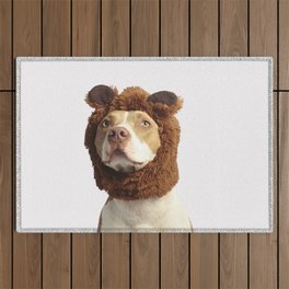 pit bull dog hat cool funny Outdoor Rug