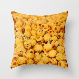 legos heads Throw Pillow