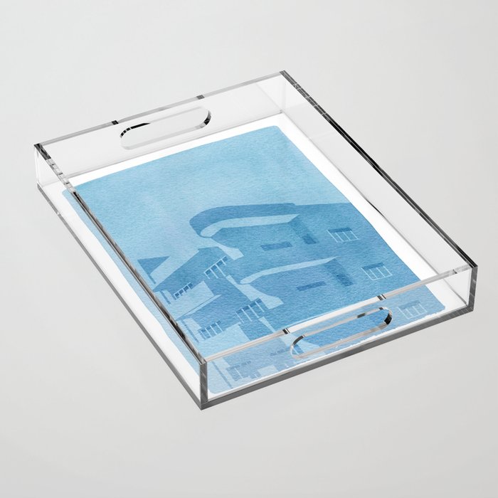 Bauhaus Blue Acrylic Tray