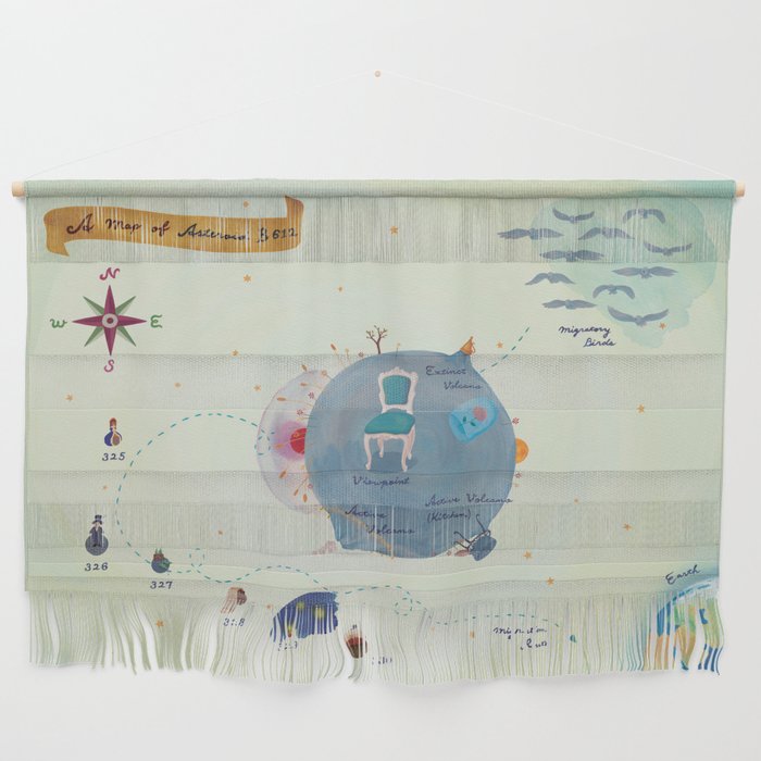 Little Prince Asteroid B612 map Wall Hanging