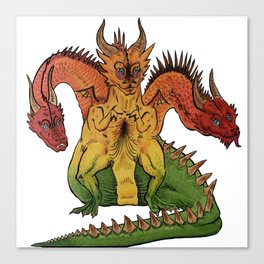 Rasta Dragon Canvas Print