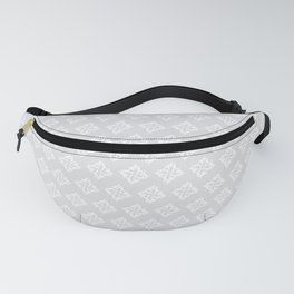 White & Light Grey Simple Pattern Fanny Pack