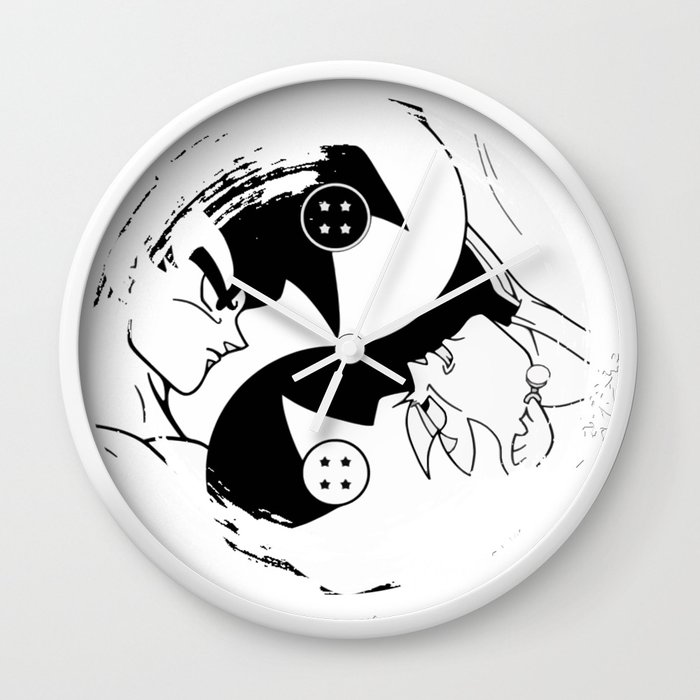 Goku Vs Goku Black Ying Yang Dragon Ball Super Wall Clock By Makaiworld Society6