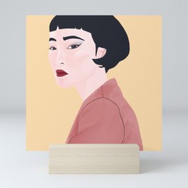 Portrait of Asian Women with Slanted Eyes Mini Art Print