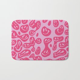 Pink Dripping Smiley Bath Mat