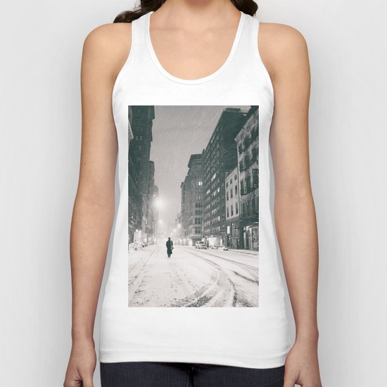 New York - Snow at Night Unisex Tank Top