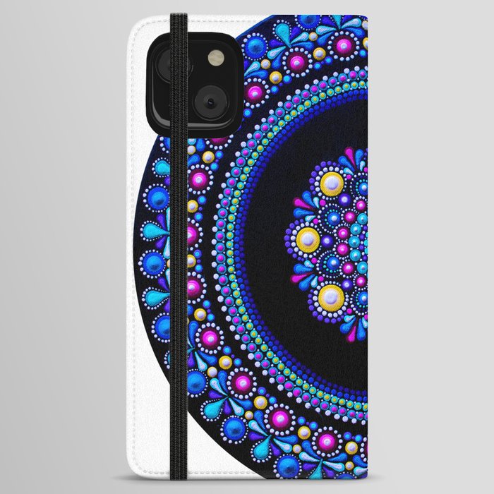 Colorful Mandala; Dot Painting iPhone Wallet Case