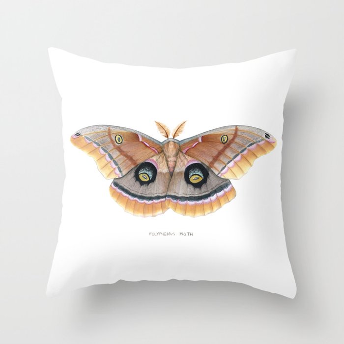 Polyphemus Moth Throw Pillow