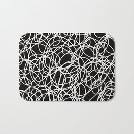 Abstract #4 Black and White Bath Mat