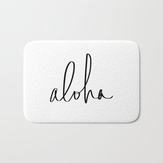 Aloha Hawaii Typography Bath Mat