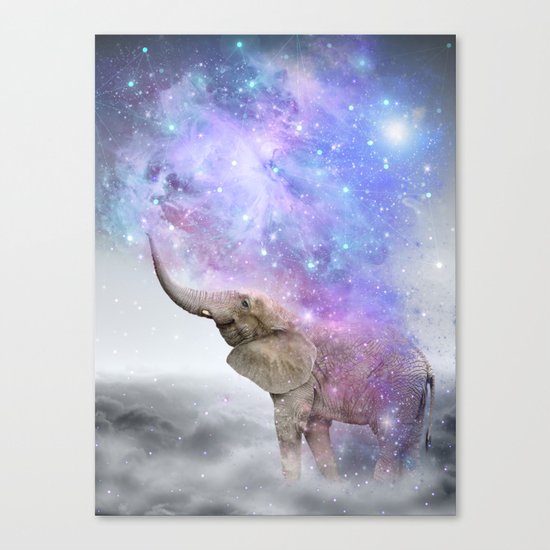 Don't Be Afraid To Dream Big • (Elephant-Size Dreams) Canvas Print