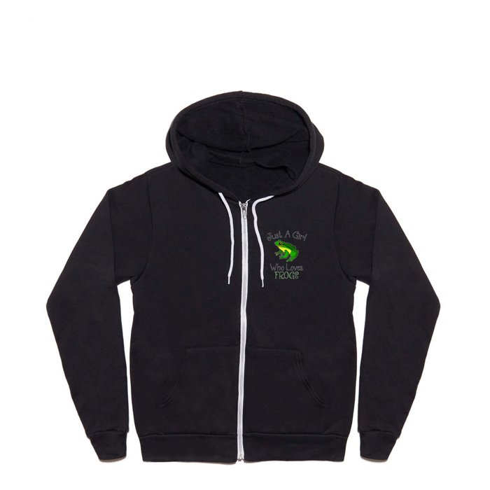 Just A Girl Who Loves Frogs Full Zip Hoodie