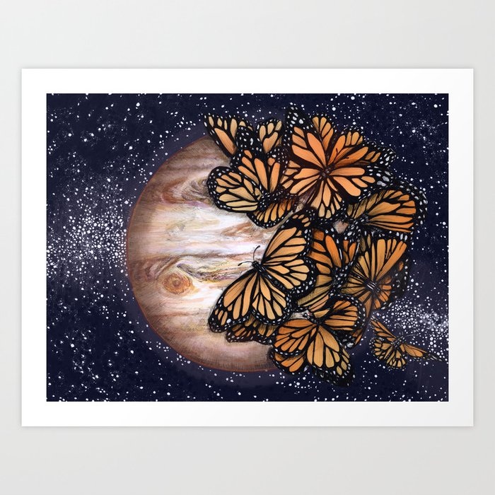 Jupiter's Butterflies Colour Version Art Print