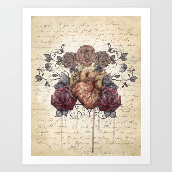 Flowers from my heart Art Print