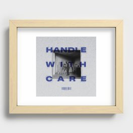 Handle With Care Poster - Square on Kraft Paper Recessed Framed Print