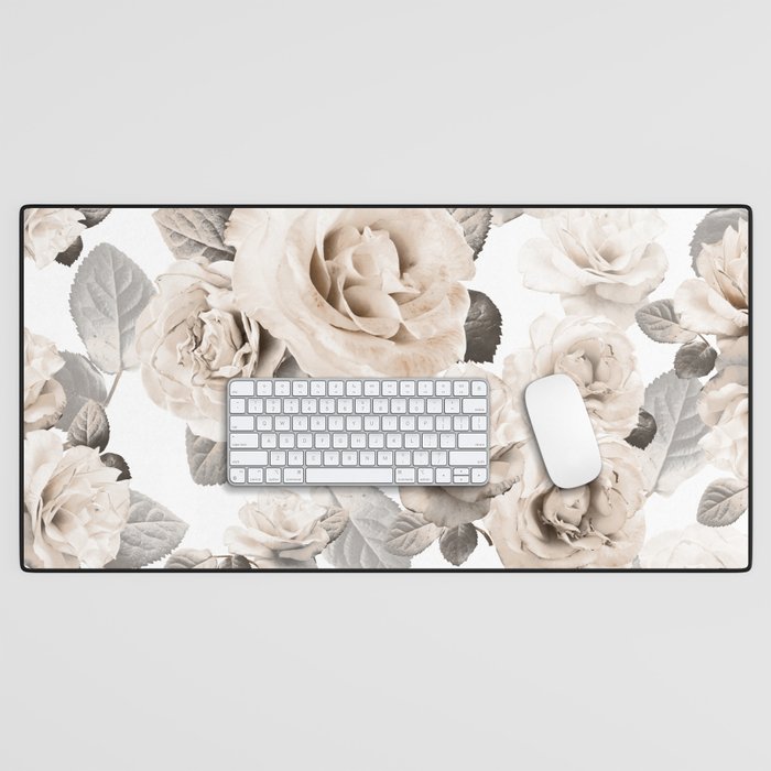 Vintage Rose Glam #4 #floral #decor #art #society6 Desk Mat